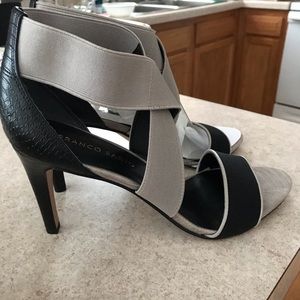 Franco Sarto Safara grey heeled sandals